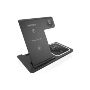 Aisens Cargador Inalámbrico USBC 15W 3 en 1 compac