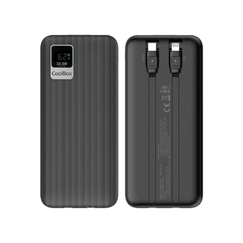 Coolbox PowerBank DP20 20000MAH LCD Negro Carg Ráp