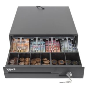 iggual Cajón Portamonedas IRON-10 38cm 4+6 negro