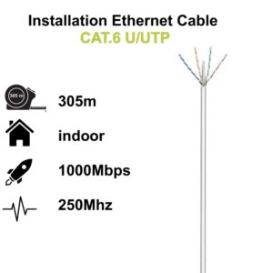 Ewent Bobina Cable Red Cat. 6 U/UTP, PVC, 305mt