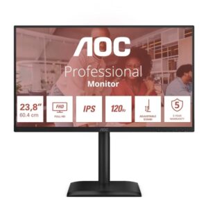 AOC 24E4U Monitor 23.8" IPS 120Hz HDMI DP VGA MM