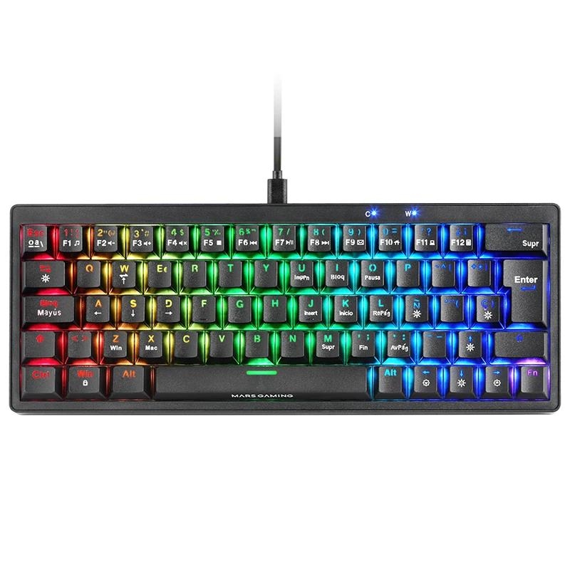 MARS GAMING TECLADO MECÁNICO RGB COMPACTO 60%