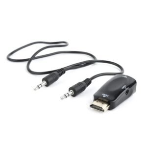 Gembird Adaptador HDMI a VGA y audio, negro