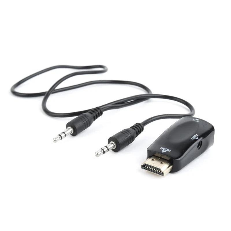 Gembird Adaptador HDMI a VGA y audio, negro