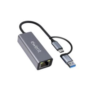 EWENT ADAPTADOR ETHERNET 1GIGABIT | USB-C Y USB-A