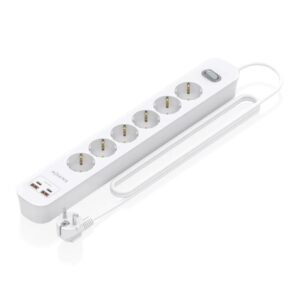 Aisens Regleta 6 tomas interruptor PD 2xUSBC 2xUSB