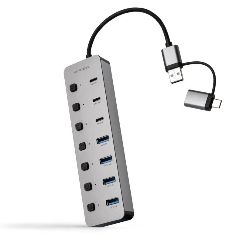 Nanocable Hub USB-C/A 4xUSB-A+3USB-C+USB-C 5V