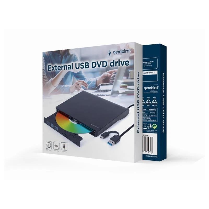 GEMBIRD Unidad de DVD USB externa Negro