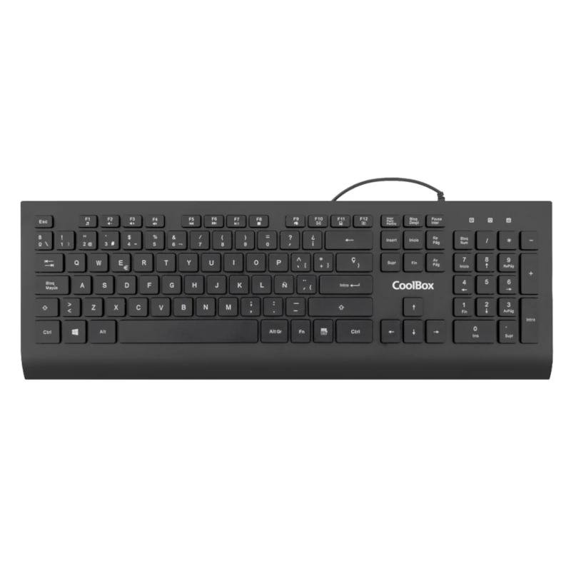 COOLBOX Teclado Flatpro usb 1.8M silencioso